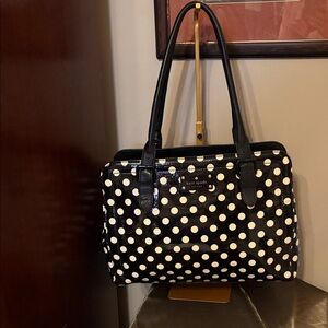 Kate Spade Carlisle street Black and White Polka Dot Shoulder Bag